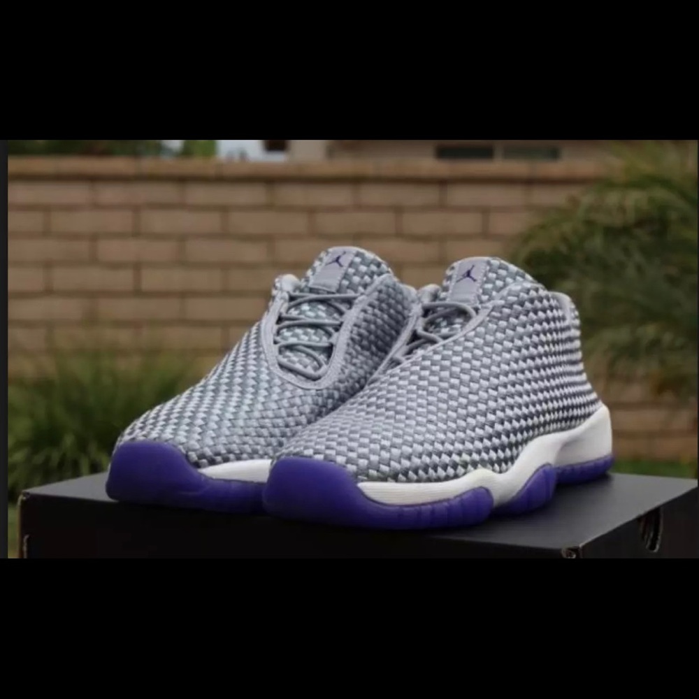Air Jordan Future Low Girls Shoes Wolf Grey Purple